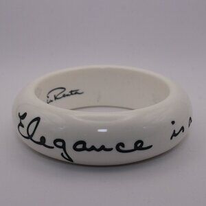 Oscar de la Renta Ivory Chunky Bracelet "Elegance is a Discipline" Jewelry
